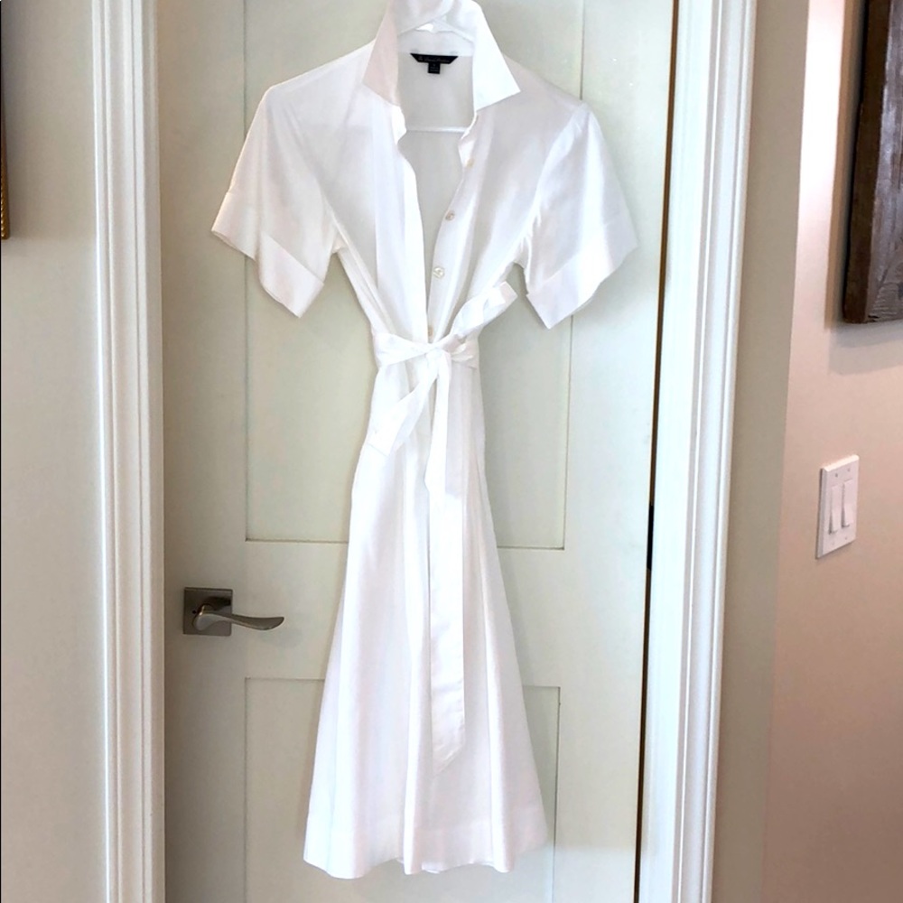 Brooks Brothers classic cotton blend shirt dress